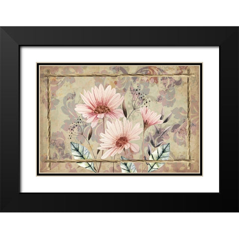 Wildflowers II Black Modern Wood Framed Art Print with Double Matting by ND Art