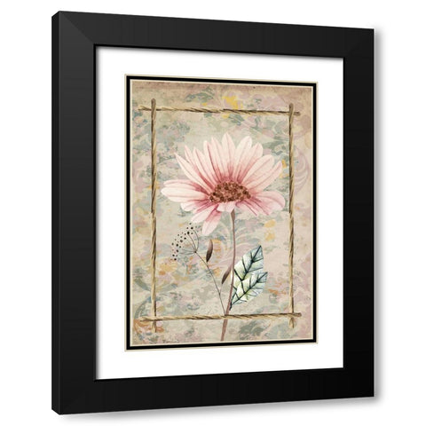 Wildflowers III Black Modern Wood Framed Art Print with Double Matting by ND Art