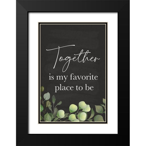 Favorite Place Black Modern Wood Framed Art Print with Double Matting by ND Art
