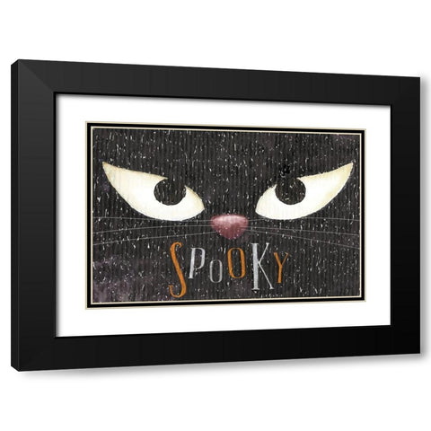 Spooky Black Modern Wood Framed Art Print with Double Matting by ND Art