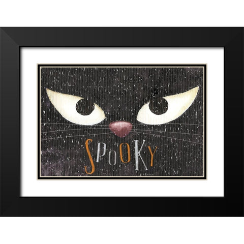 Spooky Black Modern Wood Framed Art Print with Double Matting by ND Art