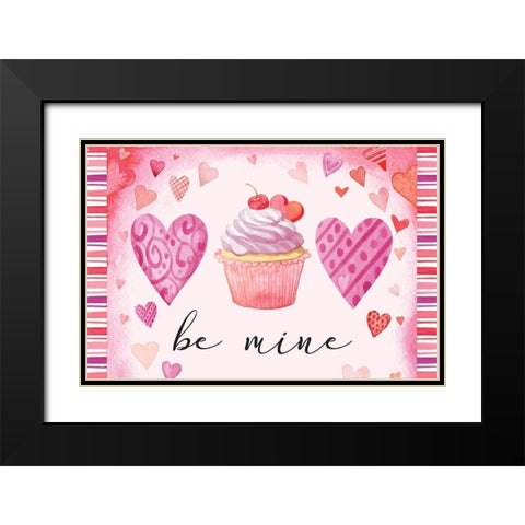 Be Mine Black Modern Wood Framed Art Print with Double Matting by ND Art