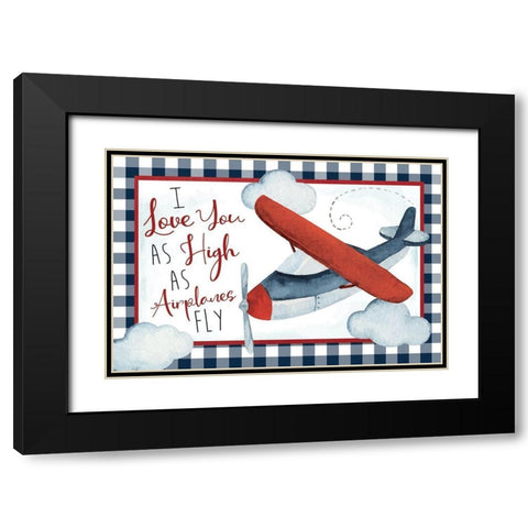 High as Airplanes Fly Black Modern Wood Framed Art Print with Double Matting by ND Art
