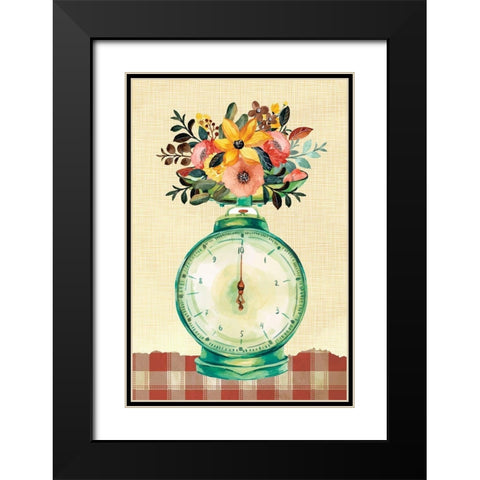 Kitchen Scale Black Modern Wood Framed Art Print with Double Matting by ND Art