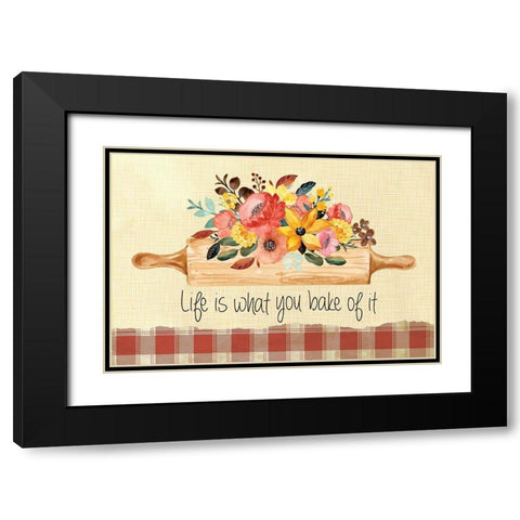 What You Bake Black Modern Wood Framed Art Print with Double Matting by ND Art
