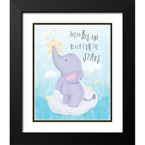 Dream Big   Black Modern Wood Framed Art Print with Double Matting by ND Art