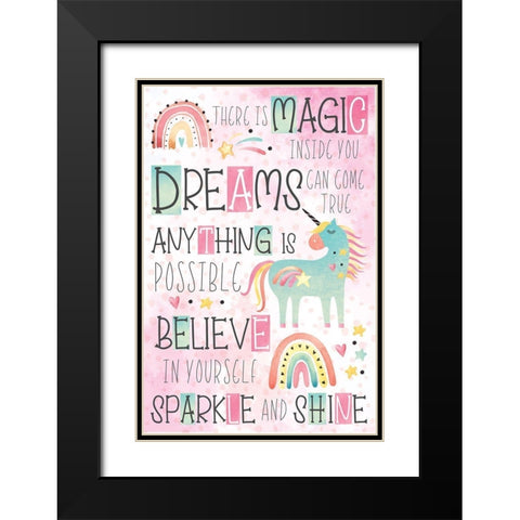 There is Magic Black Modern Wood Framed Art Print with Double Matting by ND Art