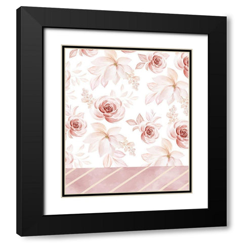 Wedding Flowers II Black Modern Wood Framed Art Print with Double Matting by ND Art