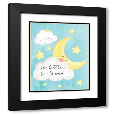 So Loved Black Modern Wood Framed Art Print with Double Matting by ND Art