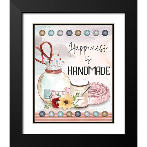 Handmade Black Modern Wood Framed Art Print with Double Matting by ND Art