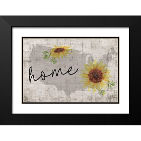 Home Sweet Home Black Modern Wood Framed Art Print with Double Matting by ND Art