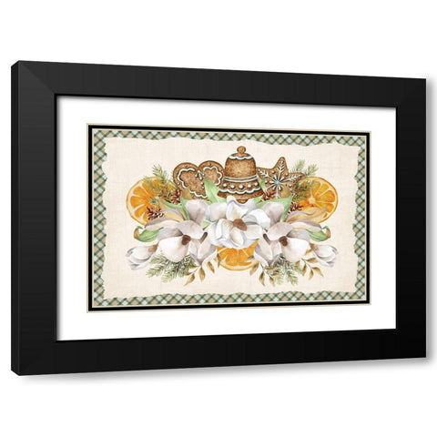 Winter Wassail Black Modern Wood Framed Art Print with Double Matting by ND Art