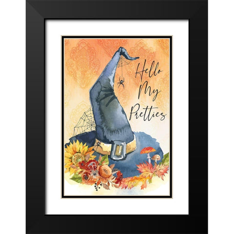 Hello My Pretties Black Modern Wood Framed Art Print with Double Matting by ND Art
