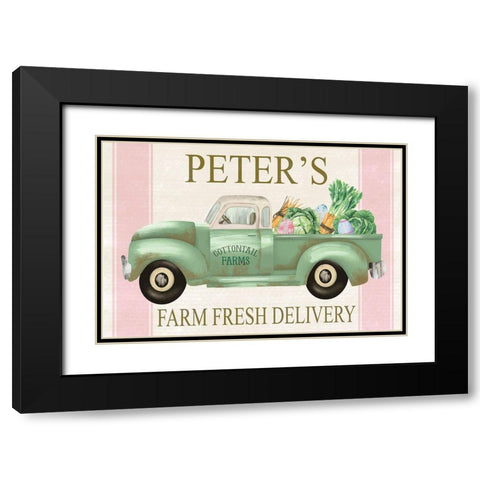 Peters Farm Delivery Black Modern Wood Framed Art Print with Double Matting by ND Art