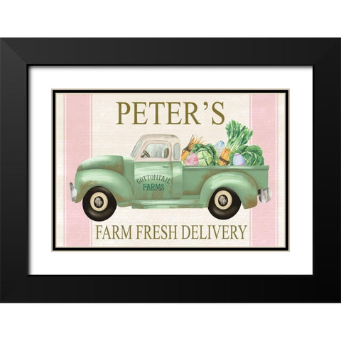 Peters Farm Delivery Black Modern Wood Framed Art Print with Double Matting by ND Art