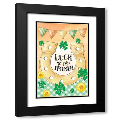 Luck of the Irish Black Modern Wood Framed Art Print with Double Matting by ND Art