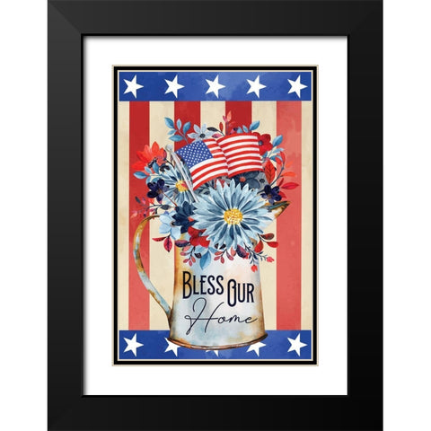Bless Our Home Black Modern Wood Framed Art Print with Double Matting by ND Art