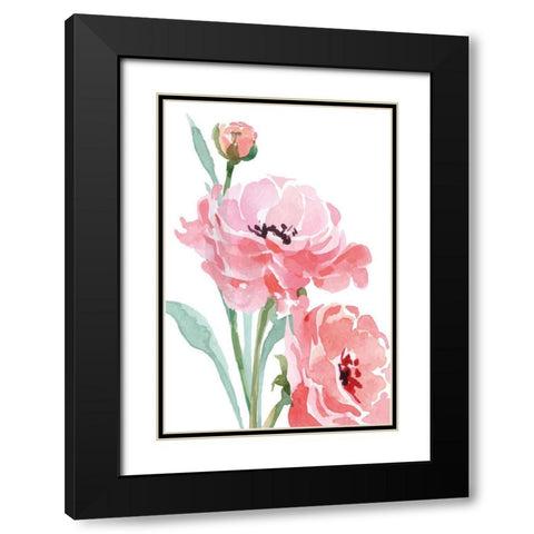 Blush III Black Modern Wood Framed Art Print with Double Matting by ND Art