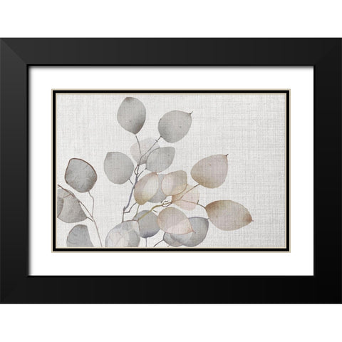 Gray Greenery III Black Modern Wood Framed Art Print with Double Matting by ND Art