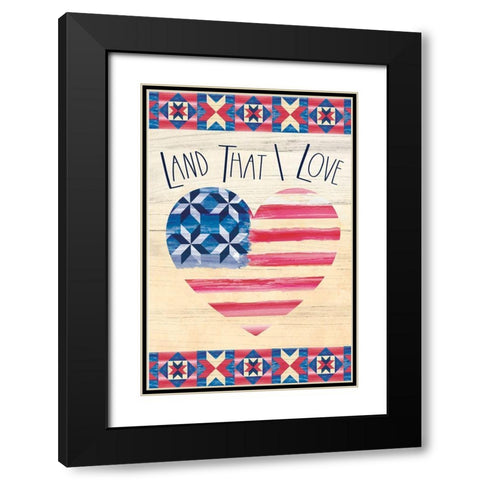 Heart of America Black Modern Wood Framed Art Print with Double Matting by ND Art