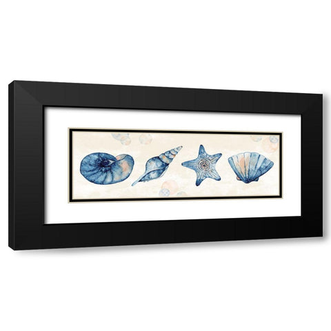 Ocean Blue II Black Modern Wood Framed Art Print with Double Matting by ND Art