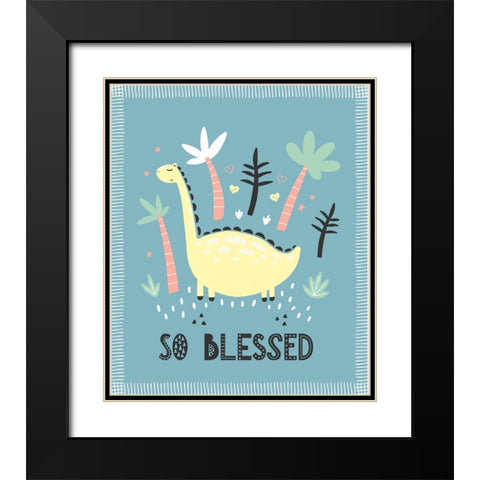 So Blessed Black Modern Wood Framed Art Print with Double Matting by ND Art