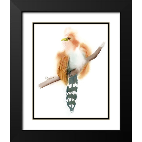 Stripe Tail Black Modern Wood Framed Art Print with Double Matting by Shefranov, Olga