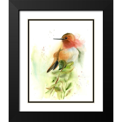 Pretty Bird Black Modern Wood Framed Art Print with Double Matting by Shefranov, Olga