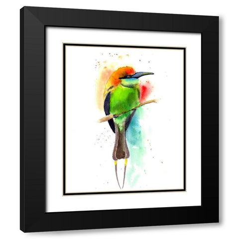 Neon Black Modern Wood Framed Art Print with Double Matting by Shefranov, Olga