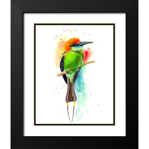 Neon Black Modern Wood Framed Art Print with Double Matting by Shefranov, Olga