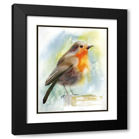 Orange Chest Black Modern Wood Framed Art Print with Double Matting by Shefranov, Olga