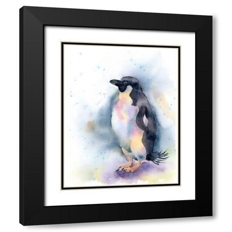 Penguin I Black Modern Wood Framed Art Print with Double Matting by Shefranov, Olga