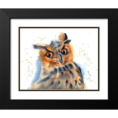 Oh really? Black Modern Wood Framed Art Print with Double Matting by Shefranov, Olga