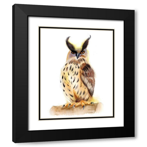 Miranda Black Modern Wood Framed Art Print with Double Matting by Shefranov, Olga