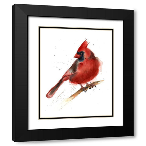 Cardinal Black Modern Wood Framed Art Print with Double Matting by Shefranov, Olga