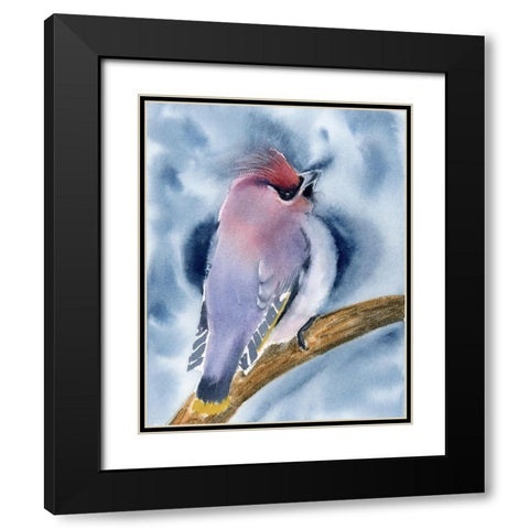 Perched II Black Modern Wood Framed Art Print with Double Matting by Shefranov, Olga