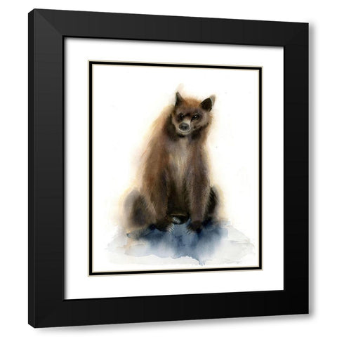Bear II Black Modern Wood Framed Art Print with Double Matting by Shefranov, Olga