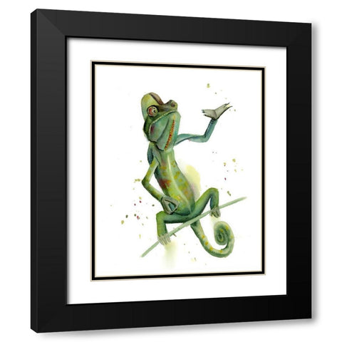 Chameleon Black Modern Wood Framed Art Print with Double Matting by Shefranov, Olga