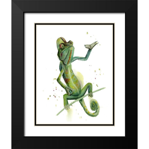 Chameleon Black Modern Wood Framed Art Print with Double Matting by Shefranov, Olga
