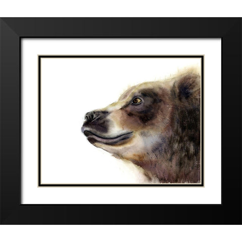 Bear Black Modern Wood Framed Art Print with Double Matting by Shefranov, Olga