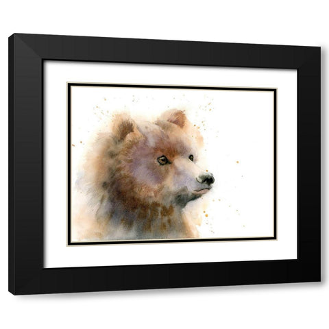 Bear II Black Modern Wood Framed Art Print with Double Matting by Shefranov, Olga