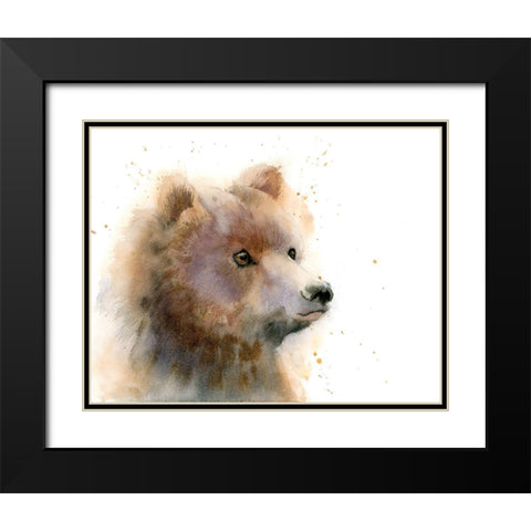 Bear II Black Modern Wood Framed Art Print with Double Matting by Shefranov, Olga