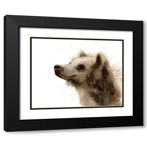 Bear III Black Modern Wood Framed Art Print with Double Matting by Shefranov, Olga