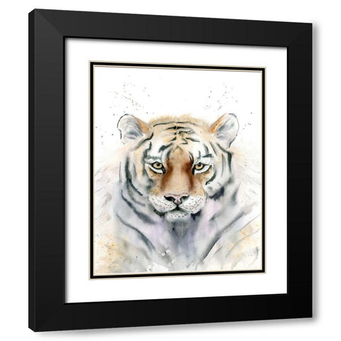Tiger III Black Modern Wood Framed Art Print with Double Matting by Shefranov, Olga