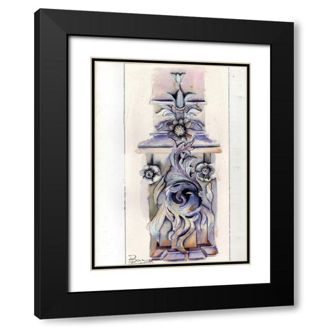 Fountain Black Modern Wood Framed Art Print with Double Matting by Shefranov, Olga