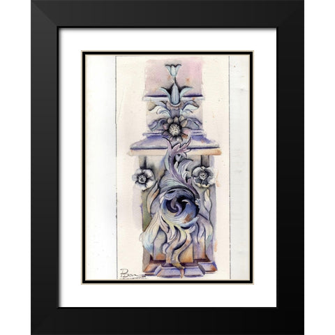 Fountain Black Modern Wood Framed Art Print with Double Matting by Shefranov, Olga