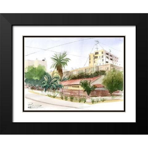 Corner Black Modern Wood Framed Art Print with Double Matting by Shefranov, Olga