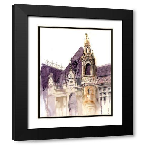 Castle II Black Modern Wood Framed Art Print with Double Matting by Shefranov, Olga