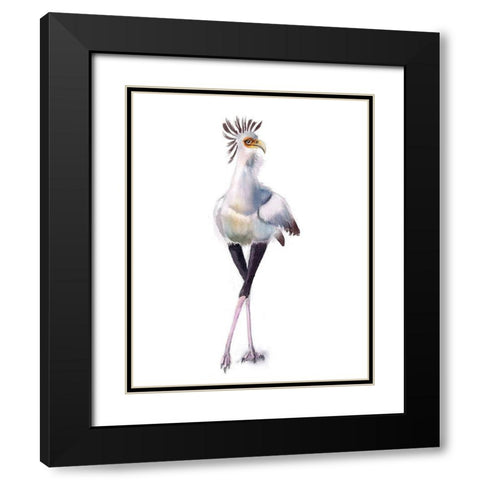 Beach Bird II Black Modern Wood Framed Art Print with Double Matting by Shefranov, Olga