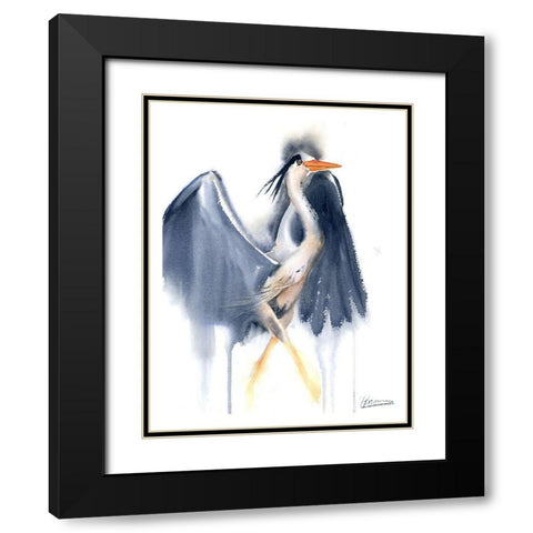 Poser Black Modern Wood Framed Art Print with Double Matting by Shefranov, Olga
